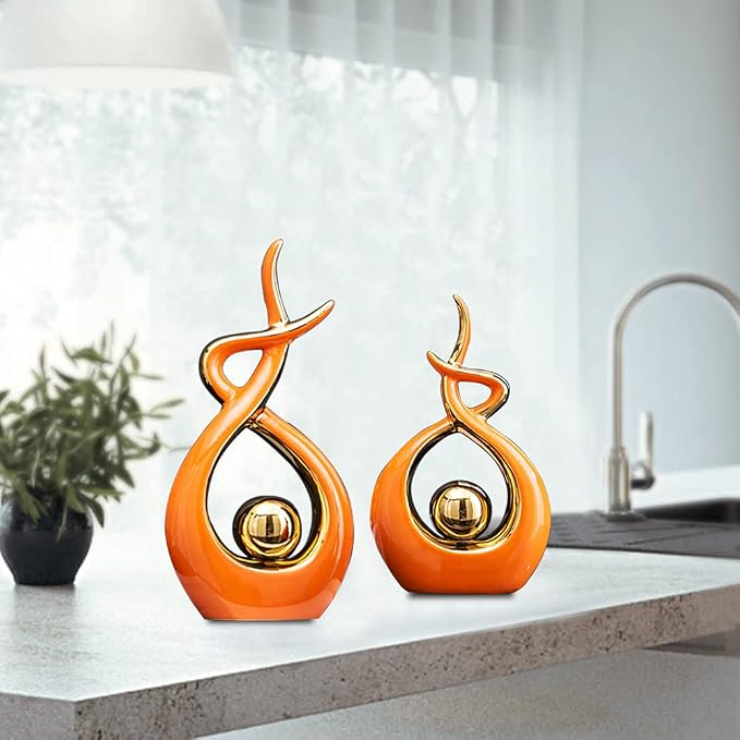 Norrclp Home Decor Modern Abstract Art Ceramic Statue Table Decorations for Dining Room Living Room Office Centerpiece - Image 2