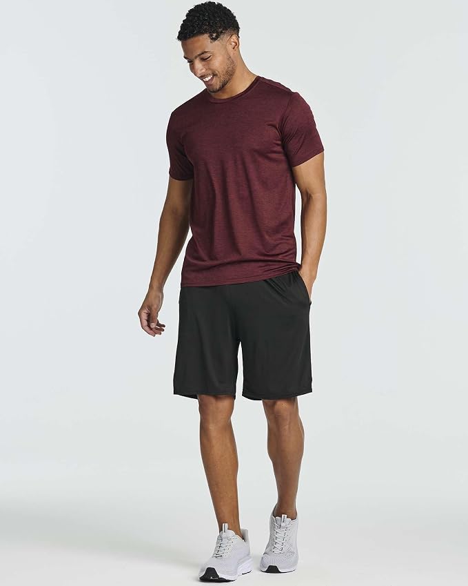 5 Pack Men's Dry Fit Short Sleeve T-Shirt Gym Workout Athletic Running Tee | Cooling, Moisture-Wicking, Crew Neck, Quick-Dry, Breathable, Active, Exercise, Fitness, Basketball, Cycling, Hiking, Tennis - Image 8