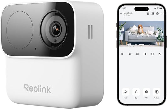 REOLINK Argus MagiCam Security Cameras Wireless Outdoor 1080p 2.4/5GHz WiFi | IR Night Vision, 2.4/5GHz WiFi, AI Detection, Magnetic Mount, No Subscription, IP67, 9-Month Battery Life, Indoor or Outdoor by Unknown
