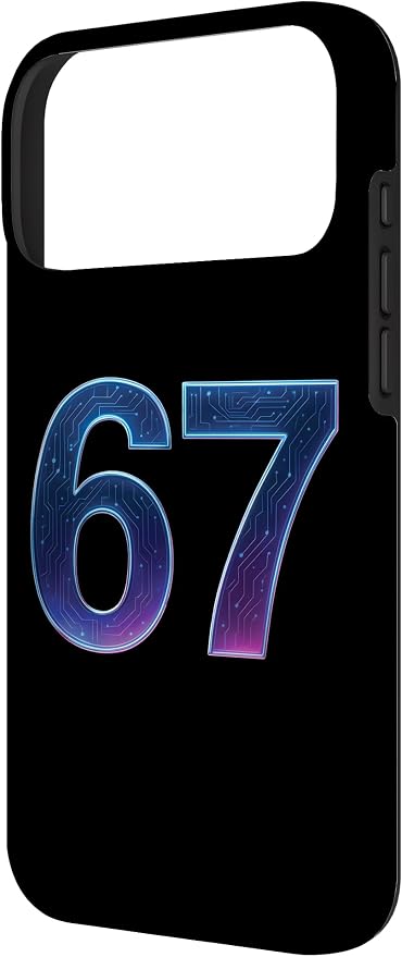 67 Meme Ai Quantum Number 67th Six Seven Tech Digital Future Case for iPhone 17 Pro Max - Image 2