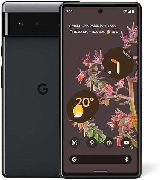 Google Pixel 6 – 5G Android Phone - Unlocked Smartphone with Wide and Ultrawide Lens - 128GB - Stormy Black by Unknown