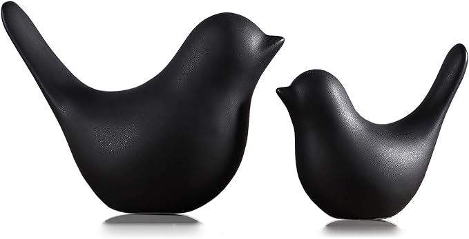 FANTESTICRYAN Small Animal Statues Home Decor Modern Style Black Decorative Ornaments for Living Room, Bedroom, Office Desktop, Cabinets… by FANTESTICRYAN