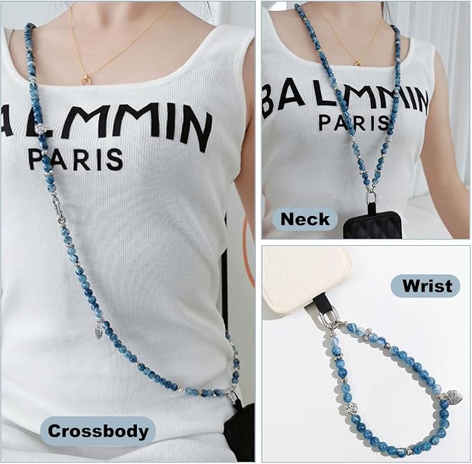 Phone Crossbody Chain CellPhone Lanyard,Universal Phone Chain Strap with Tether Patches Compatible with Most Phones (Y) - Image 3