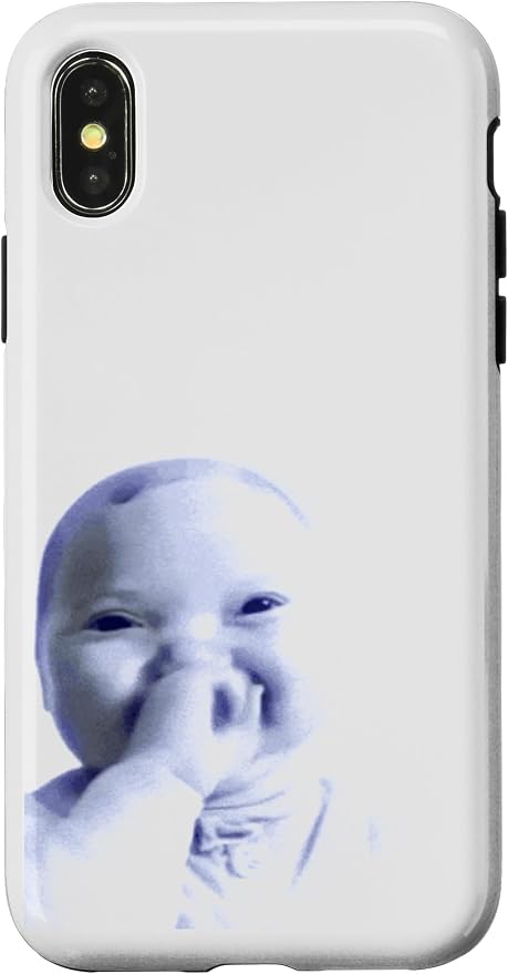 AI Baby Holding Laugh Meme Case for iPhone X/XS by Unknown