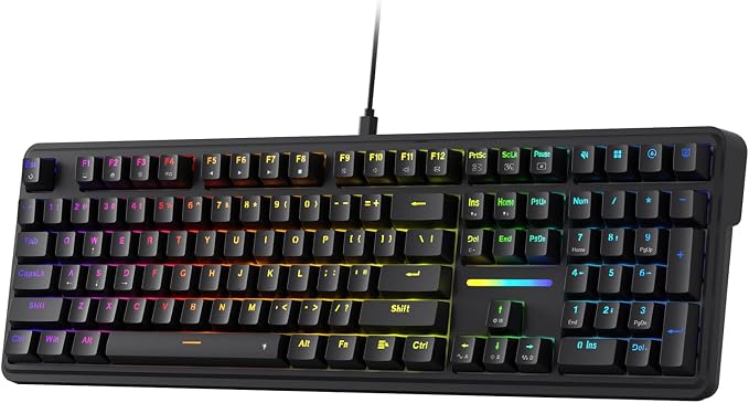 Redragon K745 Wired 108-Key Gasket RGB Gaming Keyboard, 4 Extra Hotkeys | Dedicated Shortcut Keys for Mute, Calc & Desktop, Cushioned 5-Layer Dampening for Creamy Thocky Sound, Programmable Software by REDRAGON