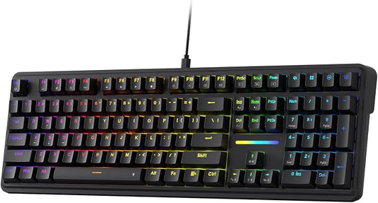 Redragon K745 Wired 108-Key Gasket RGB Gaming Keyboard, 4 Extra Hotkeys | Dedicated Shortcut Keys for Mute, Calc & Desktop, Cushioned 5-Layer Dampening for Creamy Thocky Sound, Programmable Software by REDRAGON