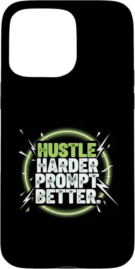 Hustle Harder Prompt Better AI Artificial Intelligence Case for iPhone 15 Pro Max by Unknown