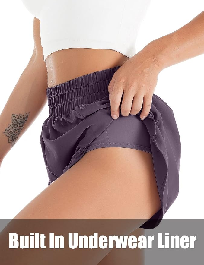 Blooming Jelly Women's Quick-Dry Running Shorts Workout Sport Layer Active Shorts with Pockets 1.75" - Image 4