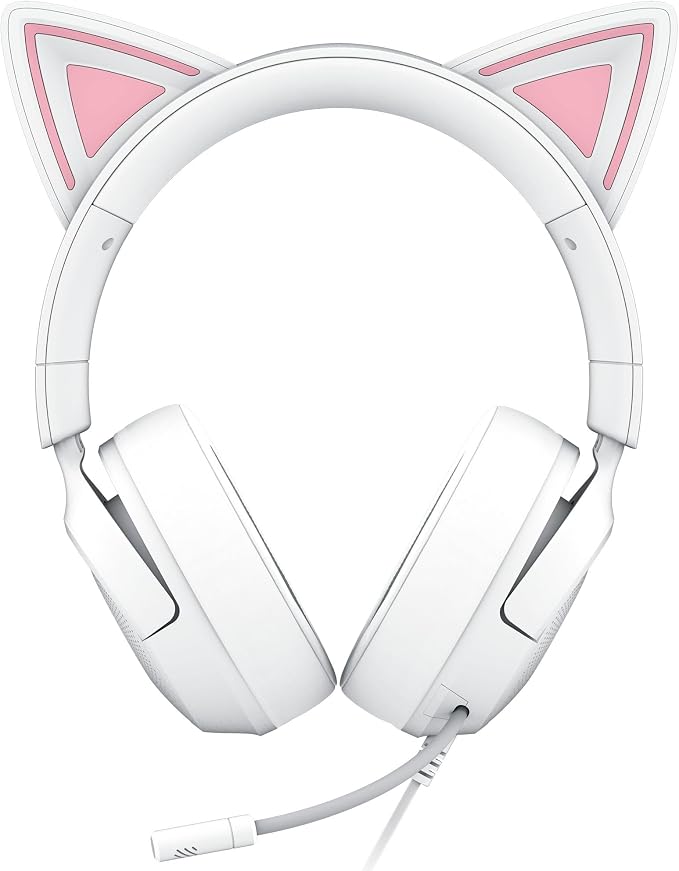 Razer Kraken Kitty V3 X Wired Gaming Headset, Kitty Ears, White | HyperClear Cardioid Mic, 40 mm Drivers, 7.1 Surround Sound, Comfy Ear Cushions, Cross-Platform via 3.5mm PC, PS5, Xbox - Image 9