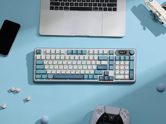 RK ROYAL KLUDGE S98 Wireless Mechanical Keyboard w/Smart Display & Knob | 96% Top Mount RGB Gaming Keyboard BT/2.4G/USB-C, 5-Layer Noise Dampening, Creamy Sound Pre-lubed Switch,Hot Swap, 98 Keys - Image 8
