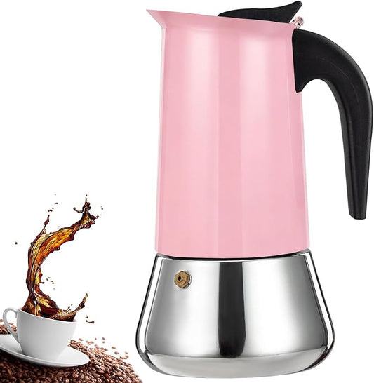 12 Cup Stovetop Espresso Maker Stainless Steel Moka Pot Stove Top Percolator Italian Coffee Makers Capable Mocha Greca Machine Cafe Classic Induction Cookers for Home and Camping 600ml 20oz by Theperfectcombinationofcoffeehomeandhealthylivingmakingeverydayadayofrituals