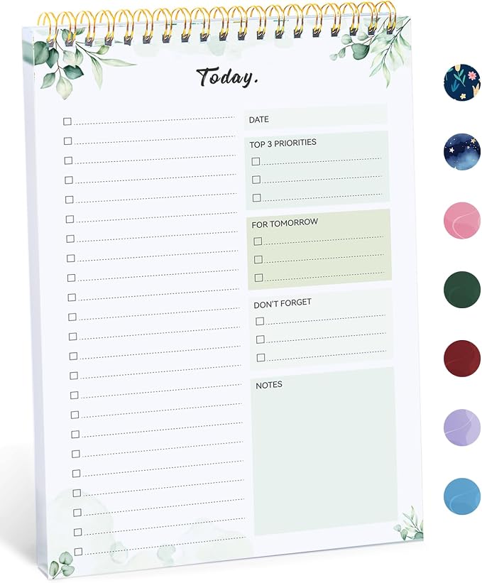 Taja To Do List Notepad, Undated Daily Planner for Work and Goal Setting | Nature, 52 Sheets, 9.8" x 6.5" , for Office, Home and school, Daily Task Planning, Notes and Everyday Organization by Taja