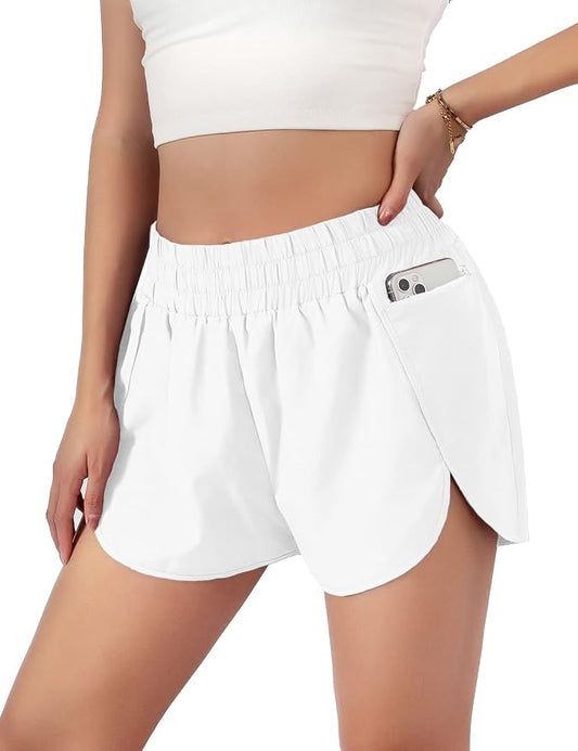 Blooming Jelly Women's Quick-Dry Running Shorts Workout Sport Layer Active Shorts with Pockets 1.75" by Bloomingjelly