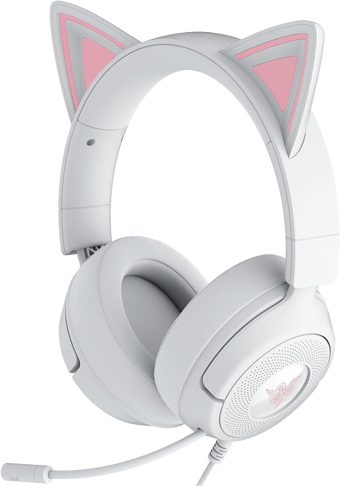 Razer Kraken Kitty V3 X Wired Gaming Headset, Kitty Ears, White | HyperClear Cardioid Mic, 40 mm Drivers, 7.1 Surround Sound, Comfy Ear Cushions, Cross-Platform via 3.5mm PC, PS5, Xbox - Image 11