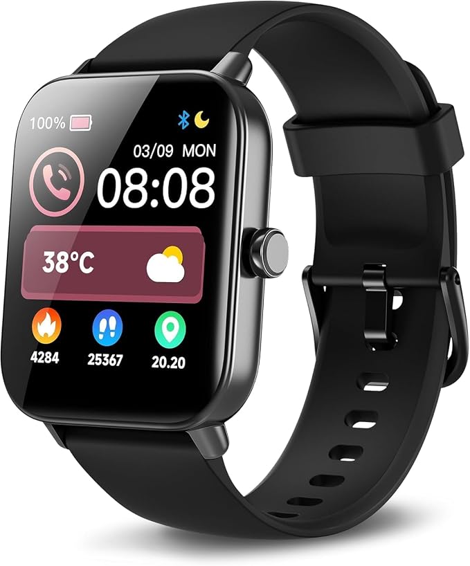Smart Watches for Men Women, Alexa Built-in, 1.8" Smartwatch with Heart Rate/SpO2/Sleep/Stress, IP68 Waterproof Fitness Tracker with Bluetooth Call (Answer/Make), 101+ Sports Modes, for Android iPhone by GydomUSOfficial