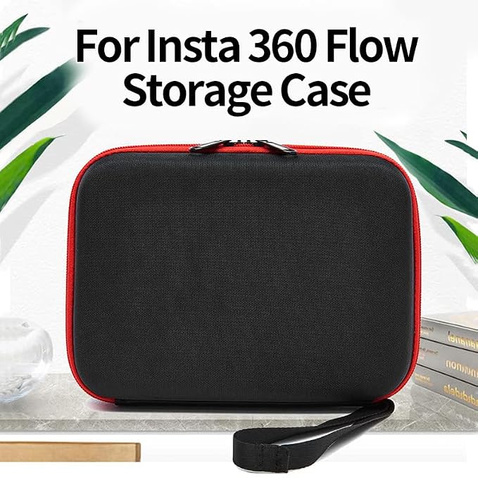 Carrying Case for Insta360 Flow,Compatible with Insta 360 Flow AI-Powered Smartphone Stabilizer (black&red zipper) - Image 3