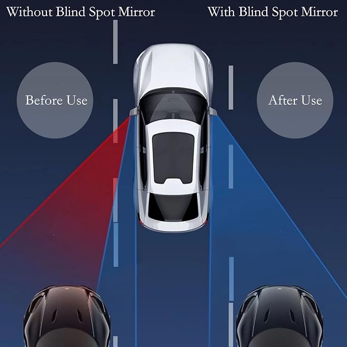 2Pcs Cars BlindSpot Mirrors Side Mirror Removable Adjustabe Angle Round Wide Angle Convex RearView Mirror Car Accessories Universal HD Glass for Suvs Auto Motorcycles RVs - Image 5