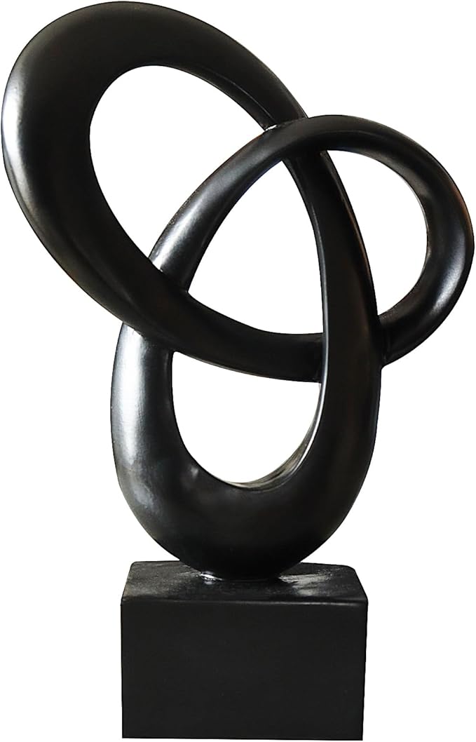 Dosker Abstract Sculpture Knot Decor Mobius Stripe Statue (Black) | Modern Sculpture for Home Decor, Coffee Table Decor for Living Room, Office by Dosker