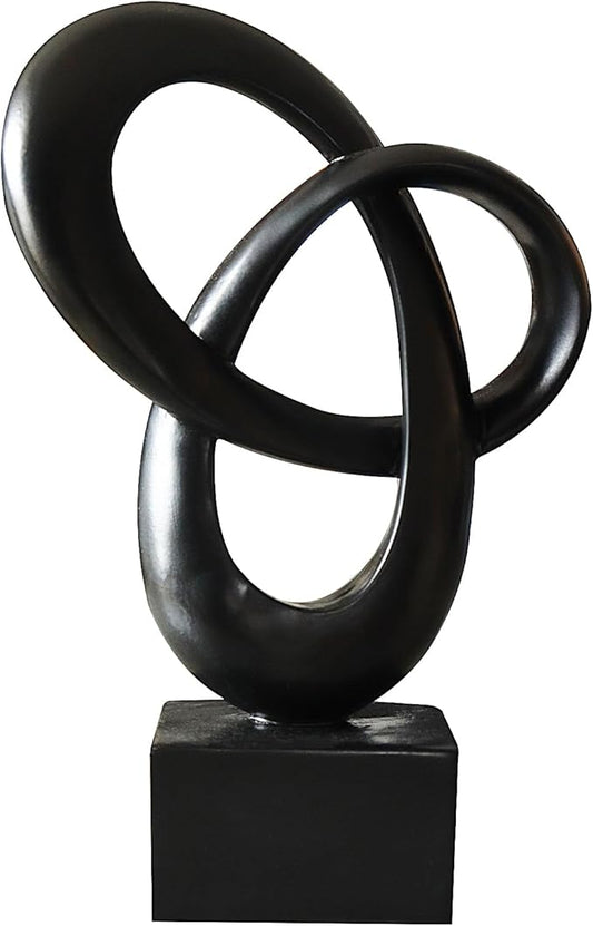 Dosker Abstract Sculpture Knot Decor Mobius Stripe Statue (Black) | Modern Sculpture for Home Decor, Coffee Table Decor for Living Room, Office by Dosker