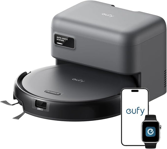 eufy C10 Robot Vacuum Self Emptying, 8 Weeks Hands Free, 2.85-Inch Slim | Advanced Smart Mapping with LiDAR Navigation, Powerful Suction, Edge Expansion Brush for Pet Hair, Carpet Detection by Unknown