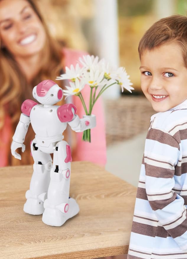 KingsDragon RC Robot Toys for Kids, Gesture & Sensing Remote Control Robot for Age 3 4 5 6 7 8 Year Old Boys Girls Birthday Present (Pink) - Image 8