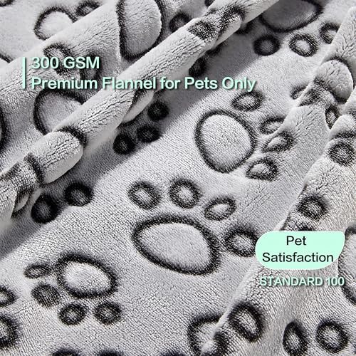 Stuffed® Premium Soft Dog Blanket Washable, 40"x32" Cat Blanket for Indoor Cats Large Medium Small Dog Puppy Essentials (Grey) - Image 2