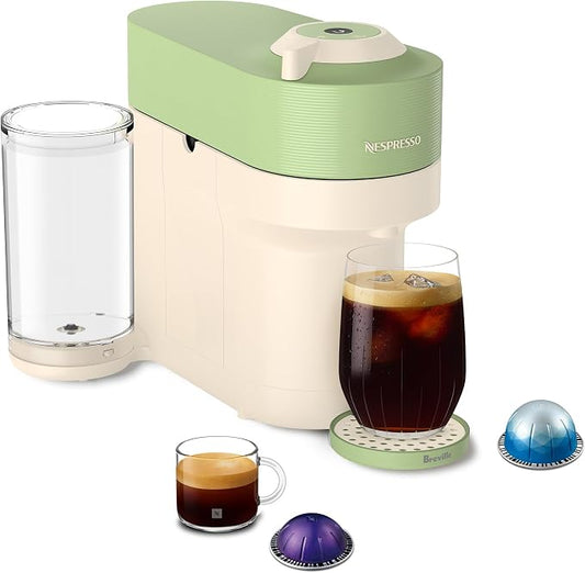 Nespresso Limited-Edition Vertuo Pop+ Coffee and Espresso Maker by Breville, Pistachio by Unknown