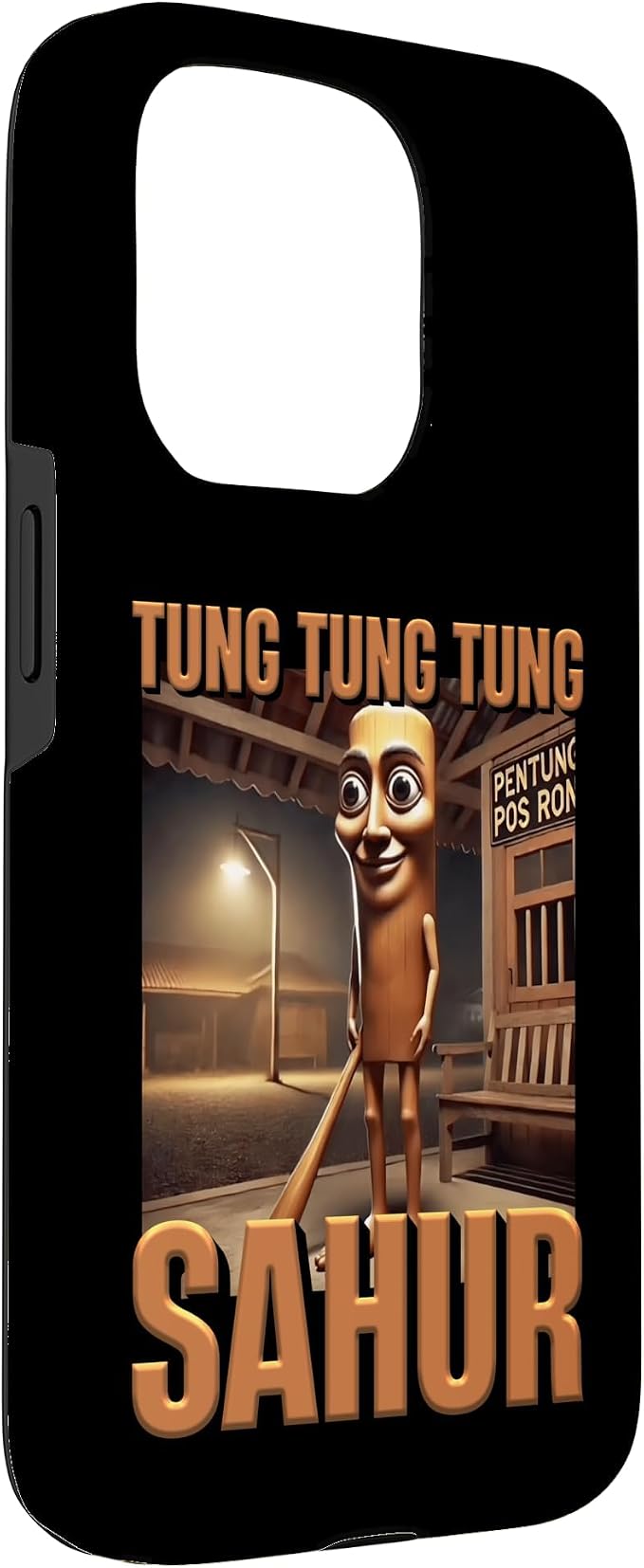 Internet Hilarious Meme AI Character Tung Tung Tung Sahur Case for iPhone 15 Pro - Image 3