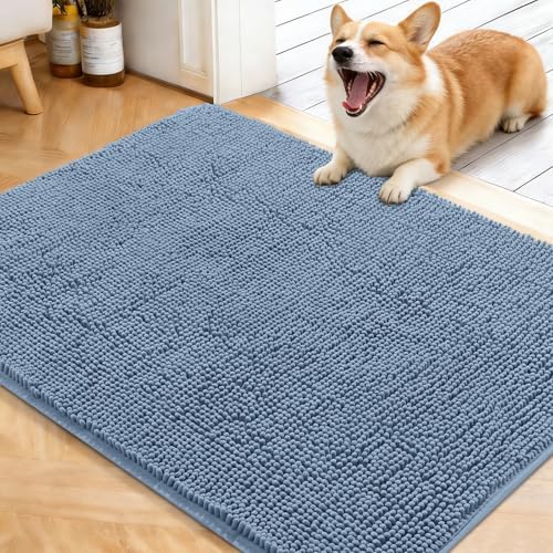 OLANLY Dog Door Mat for Muddy Paws 40x32, Super Absorbent Chenille Mud Mat by OLANLY