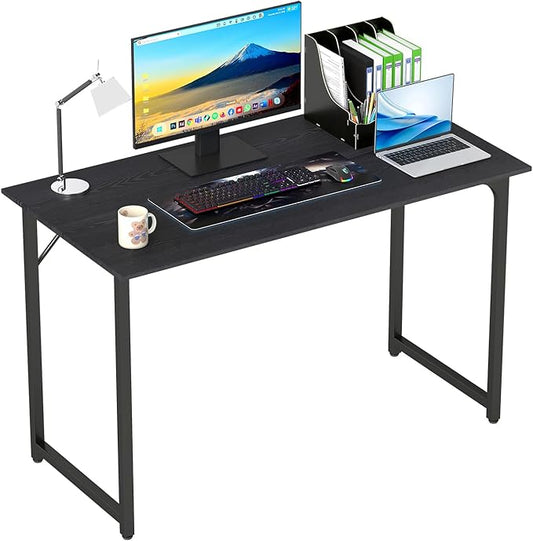 BestOffice Computer Desk,Home Office Desk, Modern Simple Style for Home Office Study Writing (Black, 47 Inch) by BestOffice