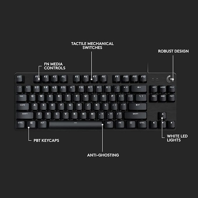 Logitech G413 TKL SE Mechanical Gaming Keyboard - Black | Tactile switches, anti-ghosting, compatible with Windows and macOS, compact design - Image 7