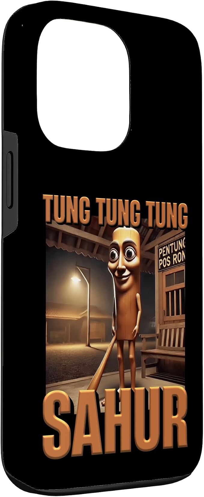 Internet Hilarious Meme AI Character Tung Tung Tung Sahur Case for iPhone 13 Pro - Image 3