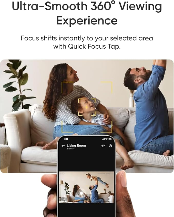 eufy Security 4K Indoor Camera E30-No Subscription,Work as Pet Camera,Nanny/Baby Monitor,Pan&Tilt,AI Auto Tracking,AI Detection,24/7 Recording,Color Night Vision,Two-Way Audio,Works with HomeKit - Image 3