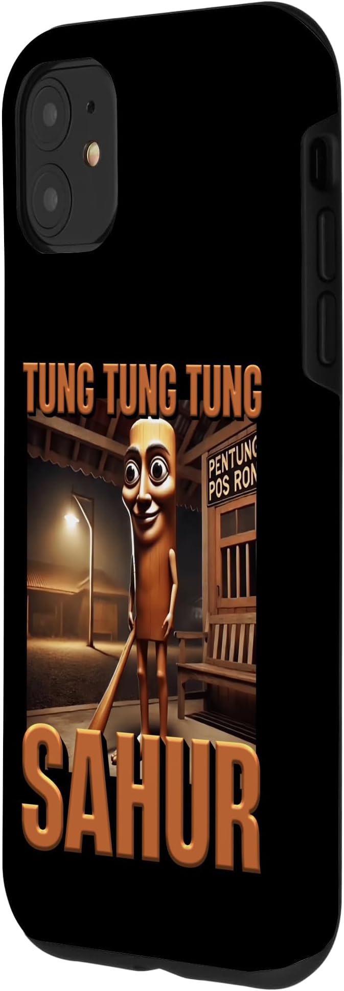 Internet Hilarious Meme AI Character Tung Tung Tung Sahur Case for iPhone 11 - Image 2