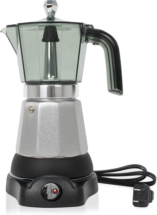 LAOION 6 Cup Manual Espresso Maker, Small Espresso Machines for Home | Cuban Coffee Maker with Detachable Base & Overheat Protection,Cafeteras Electricas Modernas Moka Pot,Greca Electrica De Cafe by LAOION