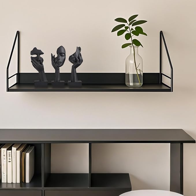 3 Pcs Thinker Small Statue Set - Black Art Abstract Home Accent Figurines for Decor Bedroom, Shelves, Living Room Coffee Table, Office Desktop (3 Pcs Black, 6") - Image 7
