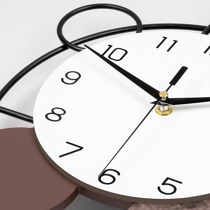 Wall Clock Decorative Modern Wall Clocks with Pendulum Silent Non-Ticking Quartz Clock Battery Operated Large Clock for Living Room,Kitchen,Home,Bathroom,Bedroom Wall Art Decor - Image 6