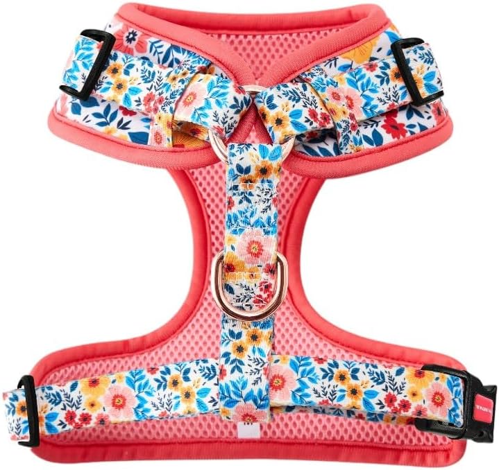 Wagging Tail Premium No Pull Dog Harness - Adjustable, Soft, Cute Dog Vest for Medium, Large & Small Dogs (Floral, Medium) - Image 2