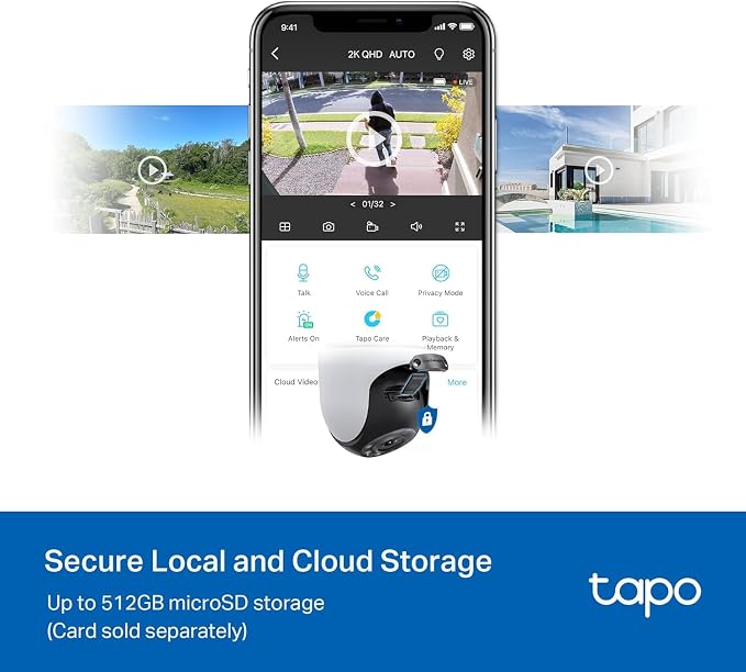 TP-Link Tapo 2K QHD Outdoor Pan/Tilt Wi-Fi Security Camera, 360° View, Motion Tracking, Color Night Vision, Free Person/Vehicle/Motion Detection, Cloud & SD Card Storage, 24/7 Recording, Tapo C520WS… - Image 6