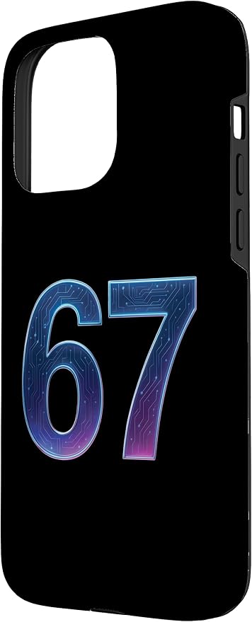 67 Meme Ai Quantum Number 67th Six Seven Tech Digital Future Case for iPhone 15 Pro Max - Image 2