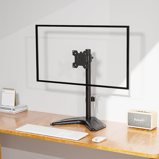 MOUNT PRO Single Monitor Stands Fits 13-32 inch/17.6 lbs Screen, Free-Standing Computer Monitor Mount for Desk, Display Standing with Adjustable Height/Tilt/Swivel/Rotation, VESA 75x75 100x100 - Image 9