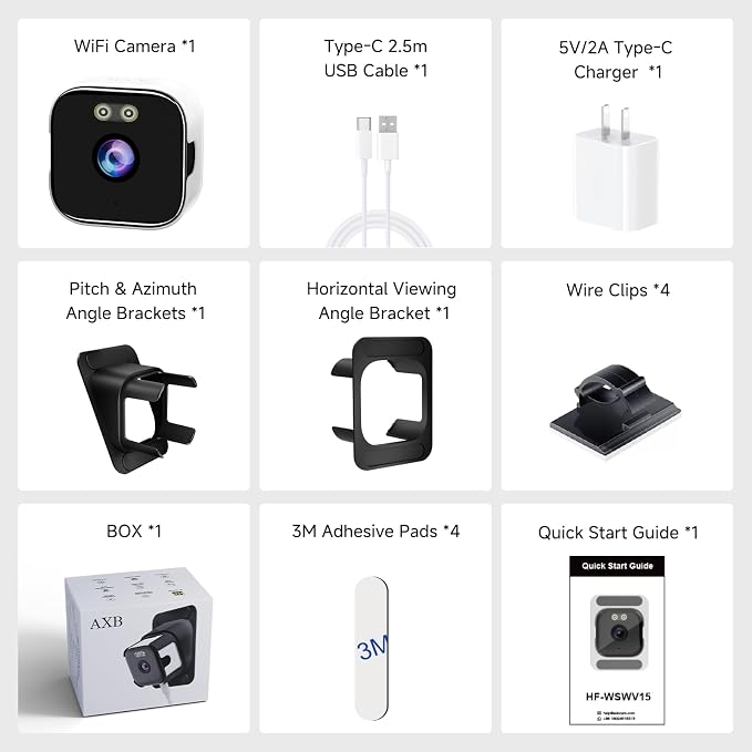 AXB Window Camera for Home Security: 2.4GHz&5GHz WiFi 4K Indoor Camera with Color Night Vision - Smart Motion Detection 24/7 Recording - Easy&Quick Install Includes 2 Multi-Angle Window Mounts - Image 9