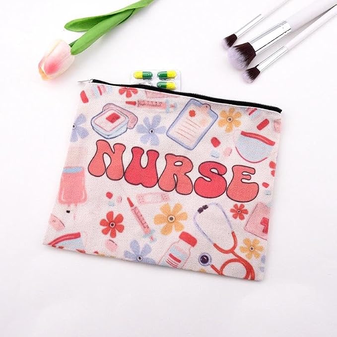 Nurse Makeup Pouches Accessories for Women Clinical Bag Essentials for Nursing Students Gift Ideas Small Nurse Pencil Pouch Bag Nurses Week Appreciation Gift Nursing Medical Supplies Bags Nurses Favor - Image 6