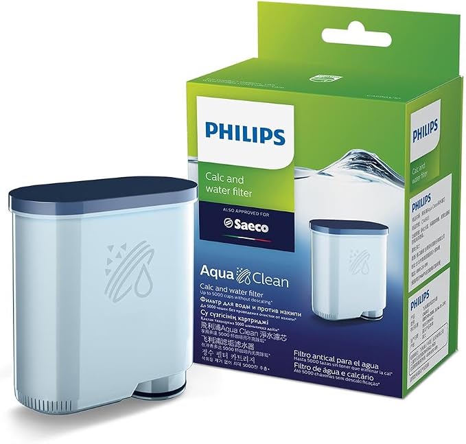 Philips AquaClean Original Calc and Water Filter, No Descaling up to 5,000 cups, Reduces Formation of Limescale, 2 AquaClean Filters, (CA6903/22) by Unknown