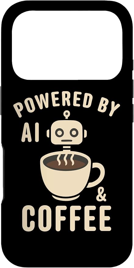 Powered by AI and Coffee Robot Case for iPhone 17 Pro by Unknown
