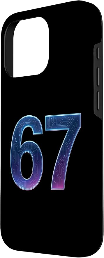 67 Meme Ai Quantum Number 67th Six Seven Tech Digital Future Case for iPhone 16 Pro - Image 2