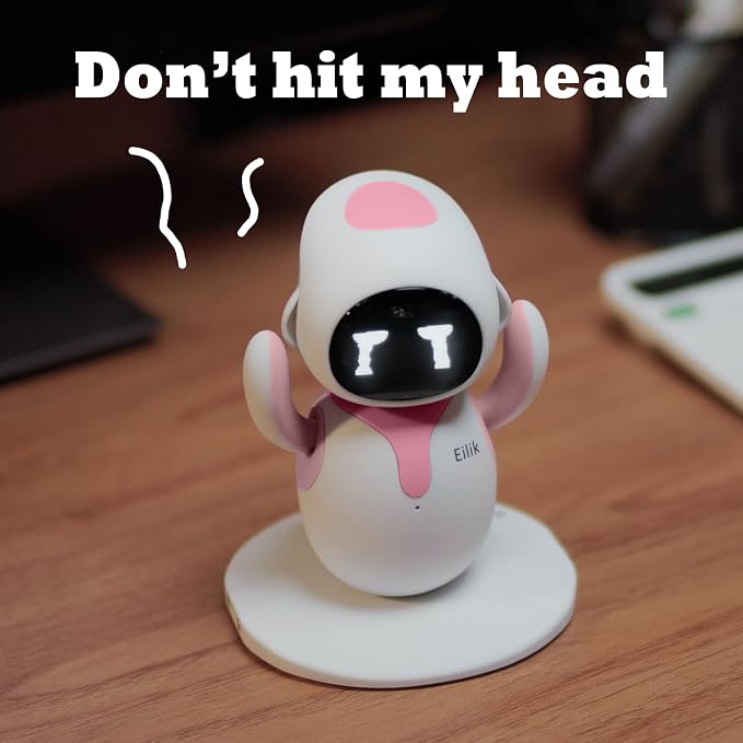 ENERGIZE LAB Eilik –Your Desktop Companion Full of Personality with Expressive Animations & Reactions, Touch-Responsive Play, Mini Games, Robot for Adults & Kids - Image 3