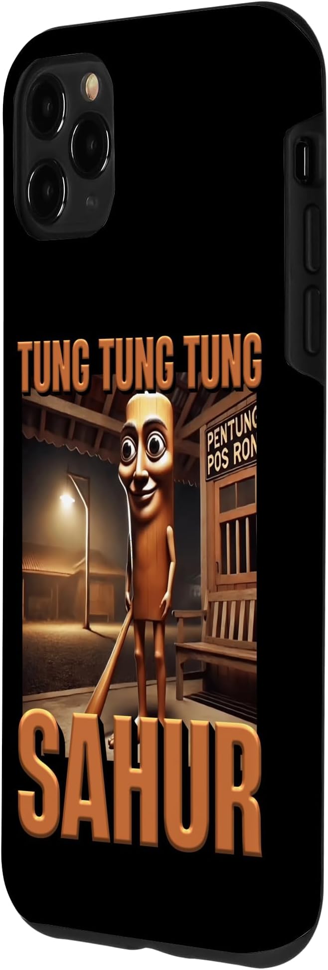 Internet Hilarious Meme AI Character Tung Tung Tung Sahur Case for iPhone 11 Pro Max - Image 2
