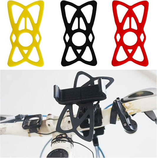 Ziciner 3 PCS Bike Phone Mount Holder Band, Elastic Smart Phone Security Silicone Strap for Motorcycle Bike Phone Mount, Universal Bike Accessories Replacement Parts for Most Cell-Phone (Style 2) by Ziciner