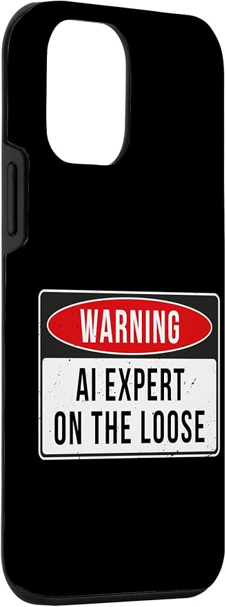 Warning Sign - AI Expert On The Loose Funny Job Quote Case for iPhone 12 mini - Image 3